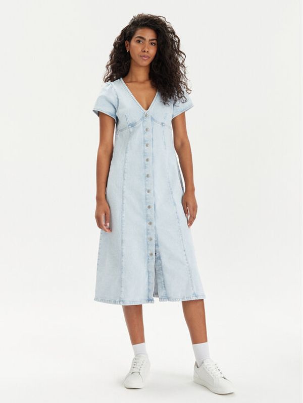 Tommy Jeans Tommy Jeans Jeans haljina DW0DW17966 Svijetloplava Regular Fit