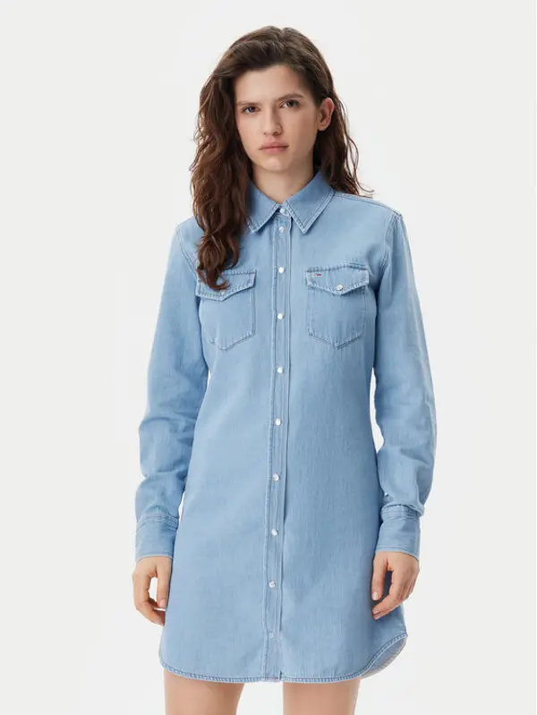 Tommy Jeans Tommy Jeans Jeans haljina DW0DW20111 Plava Regular Fit