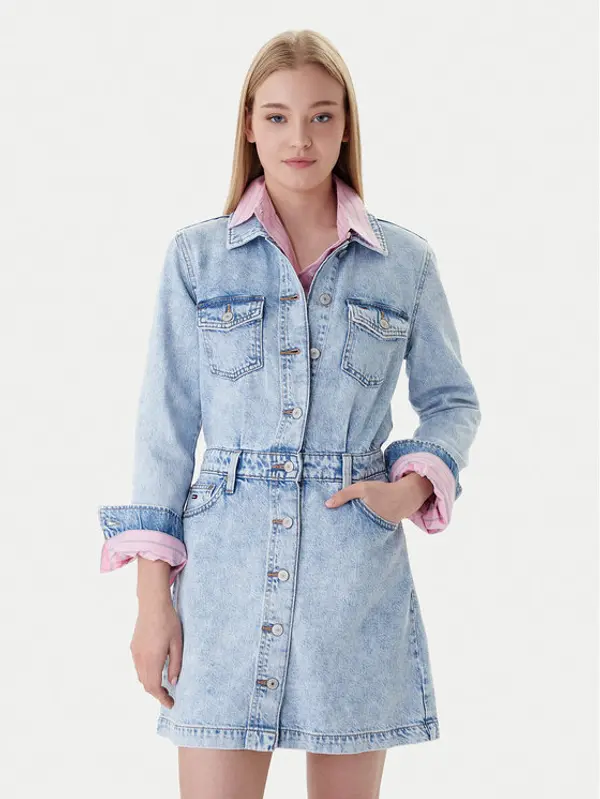 Tommy Jeans Tommy Jeans Jeans haljina DW0DW22004 Plava Regular Fit
