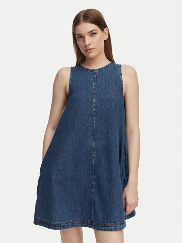 Tommy Jeans Tommy Jeans Jeans haljina DW0DW22341 Plava A-Line Fit