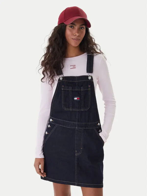 Tommy Jeans Tommy Jeans Jeans haljina DW0DW22555 Tamnoplava Regular Fit