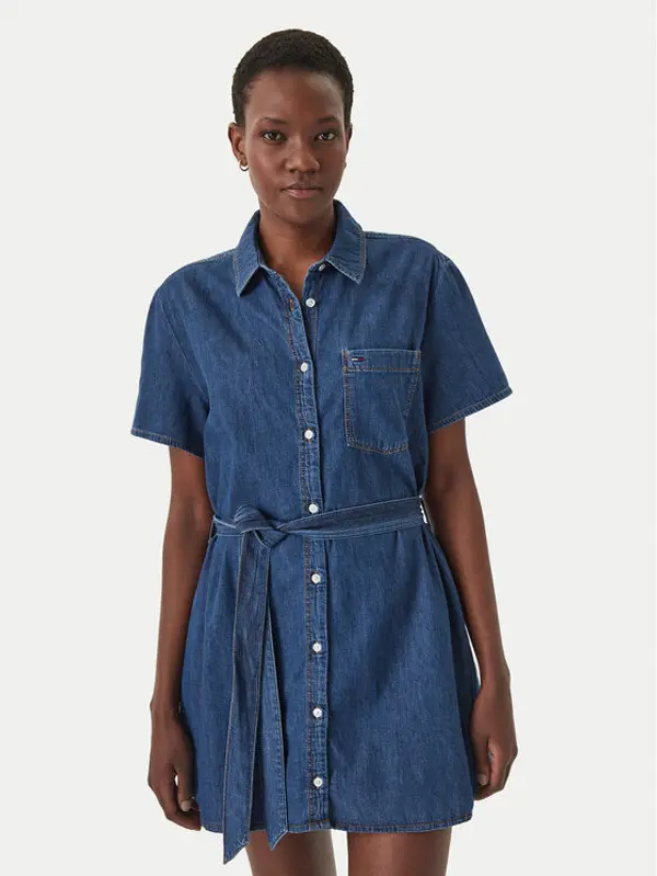 Tommy Jeans Tommy Jeans Jeans haljina DW0DW22787 Plava Regular Fit