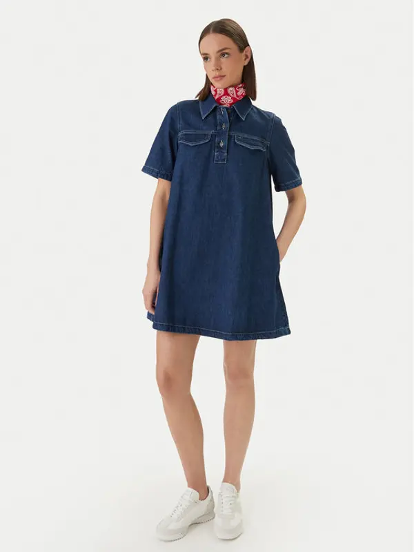 Tommy Jeans Tommy Jeans Jeans haljina DW0DW22989 Tamnoplava Regular Fit