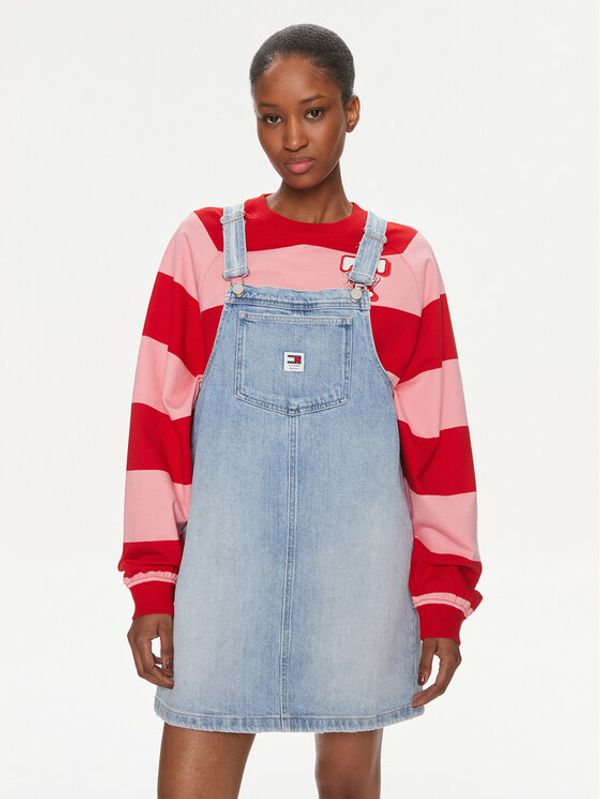 Tommy Jeans Tommy Jeans Jeans haljina Pinafore DW0DW17678 Plava Regular Fit