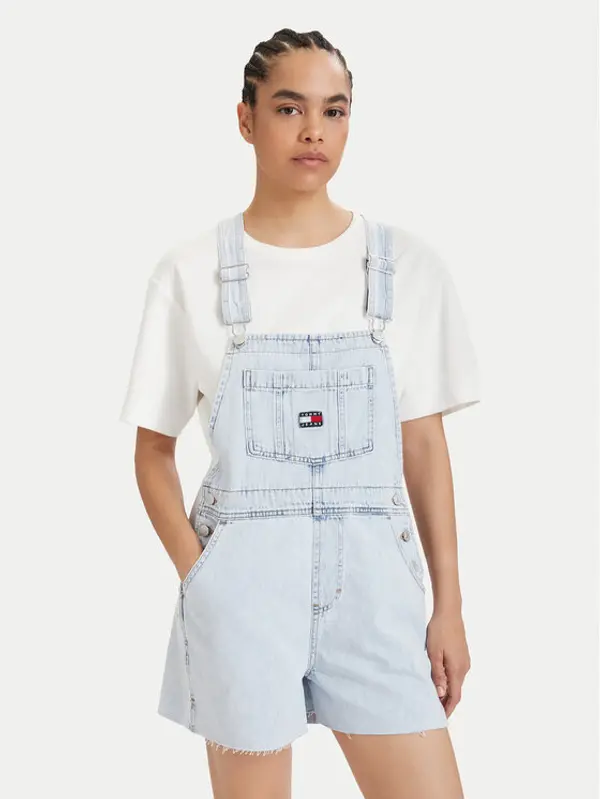 Tommy Jeans Tommy Jeans Jeans kombinezon Dungaree DW0DW22402 Svijetlo plava Relaxed Fit