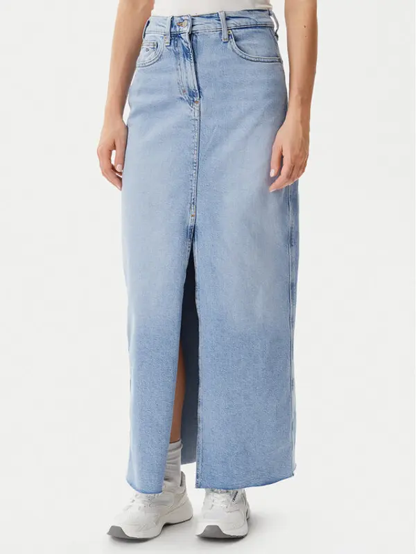 Tommy Jeans Tommy Jeans Jeans suknja Claire DW0DW20581 Plava Regular Fit
