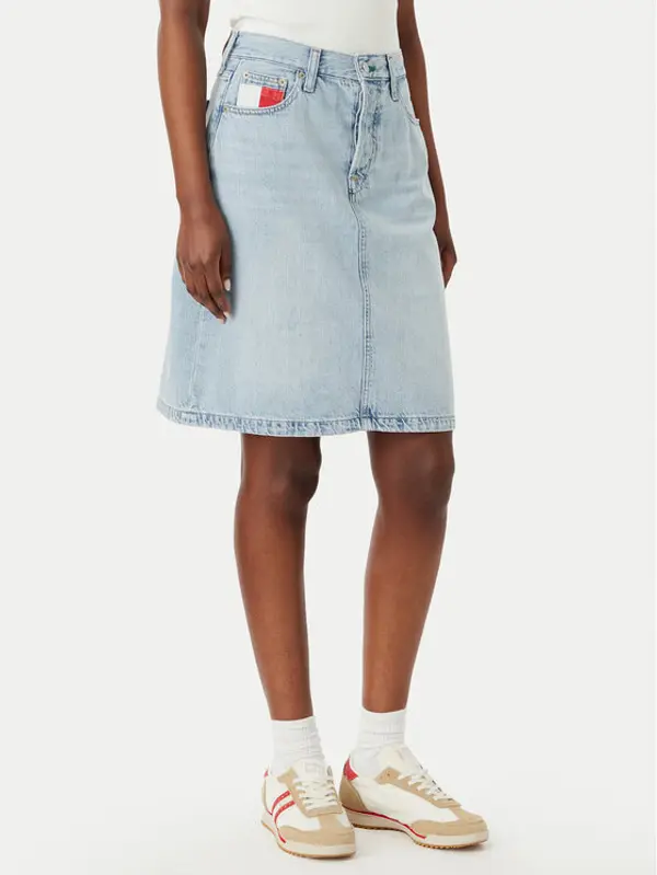 Tommy Jeans Tommy Jeans Jeans suknja Claire DW0DW23474 Plava Regular Fit