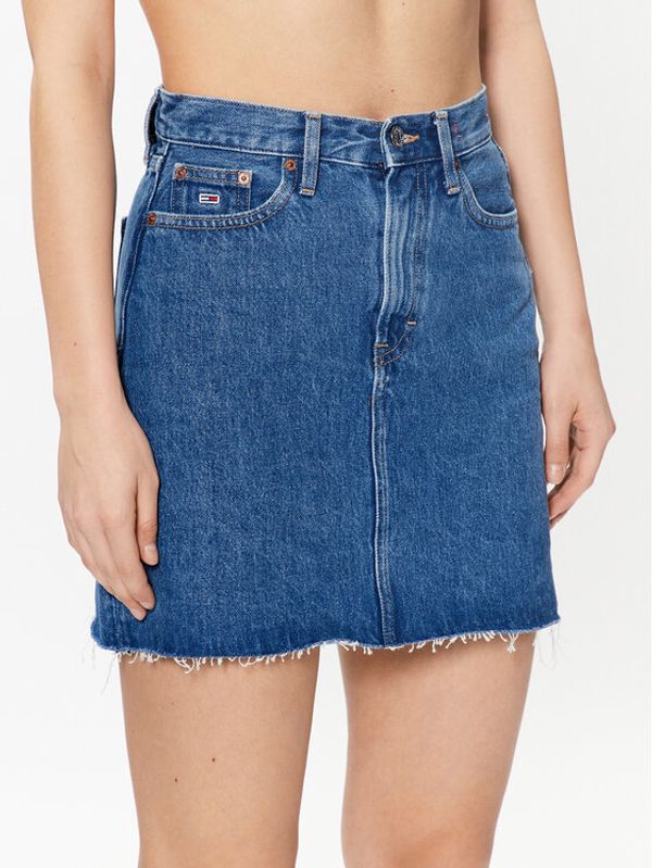 Tommy Jeans Tommy Jeans Jeans suknja DW0DW15626 Tamnoplava Regular Fit