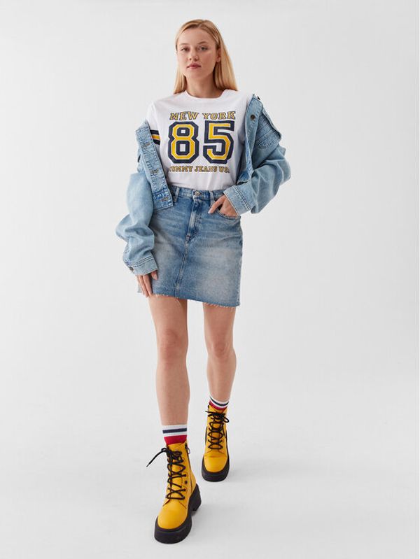 Tommy Jeans Tommy Jeans Jeans suknja DW0DW16070 Plava Regular Fit