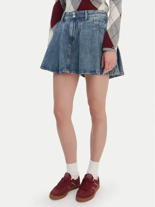 Tommy Jeans Tommy Jeans Jeans suknja DW0DW21992 Plava Regular Fit