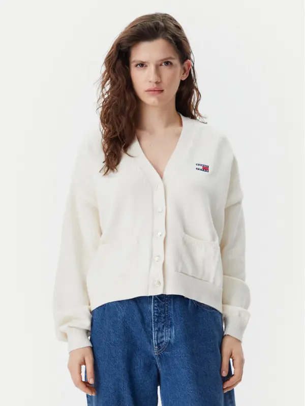 Tommy Jeans Tommy Jeans Kardigan DW0DW20257 Bež Relaxed Fit