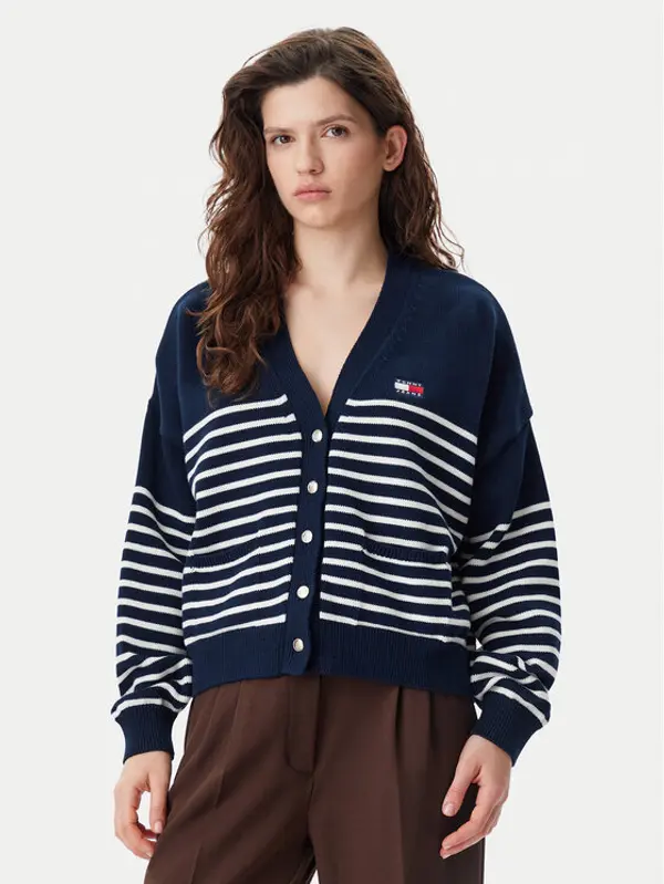 Tommy Jeans Tommy Jeans Kardigan DW0DW20257 Tamnoplava Relaxed Fit