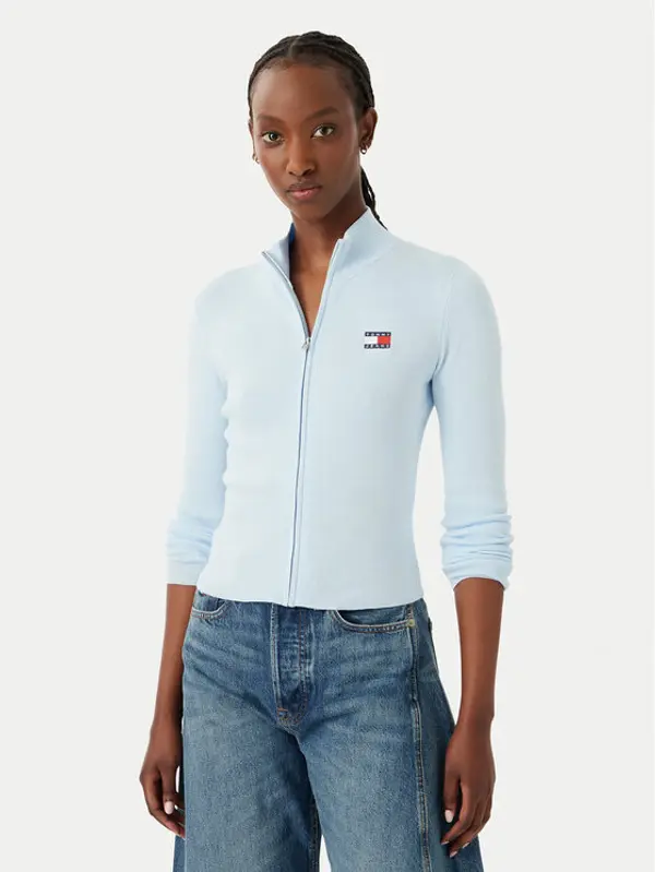Tommy Jeans Tommy Jeans Kardigan DW0DW20967 Svijetlo plava Slim Fit