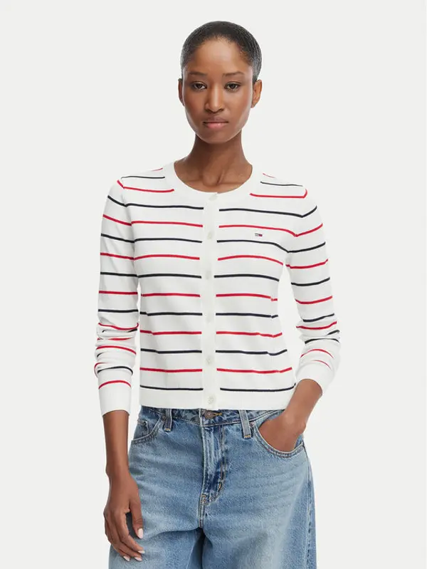 Tommy Jeans Tommy Jeans Kardigan DW0DW20976 Bijela Regular Fit