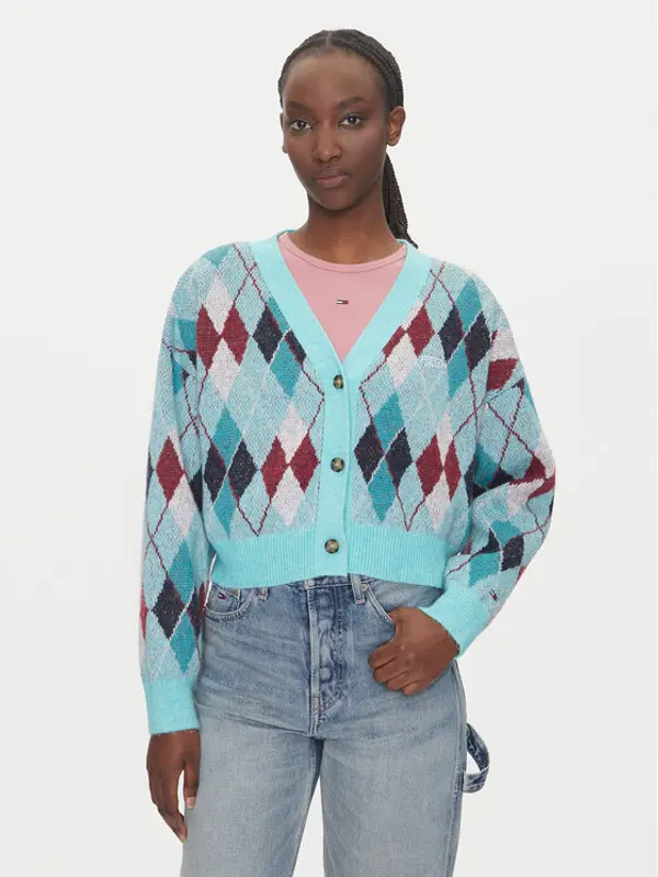 Tommy Jeans Tommy Jeans Kardigan DW0DW21180 Zelena Relaxed Fit