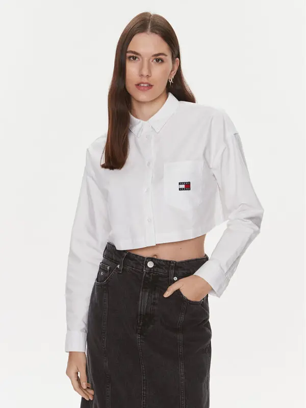 Tommy Jeans Tommy Jeans Košulja Badge DW0DW17345 Bijela Relaxed Fit