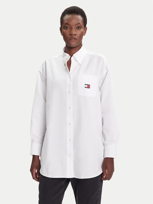 Tommy Jeans Tommy Jeans Košulja Badge DW0DW20988 Bijela Oversize