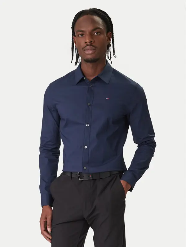Tommy Jeans Tommy Jeans Košulja DM0DM04405 Tamnoplava Slim Fit