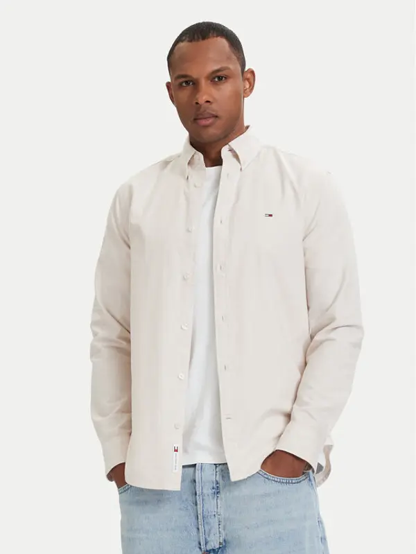 Tommy Jeans Tommy Jeans Košulja DM0DM21298 Svijetlo bež Regular Fit