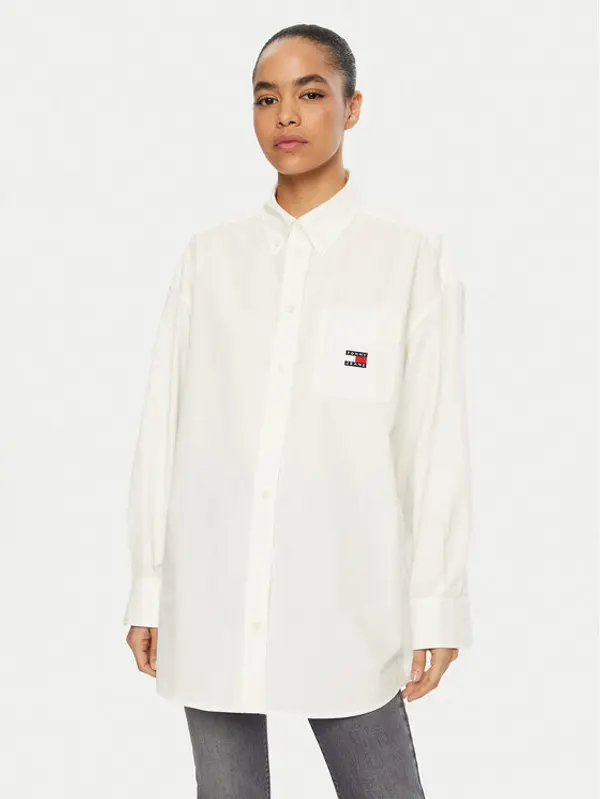 Tommy Jeans Tommy Jeans Košulja DW0DW19357 Bijela Oversize