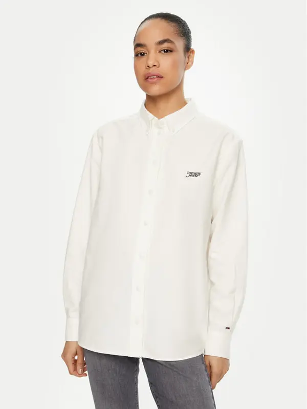 Tommy Jeans Tommy Jeans Košulja DW0DW19358 Bijela Relaxed Fit