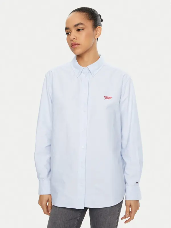 Tommy Jeans Tommy Jeans Košulja DW0DW19358 Svijetloplava Relaxed Fit