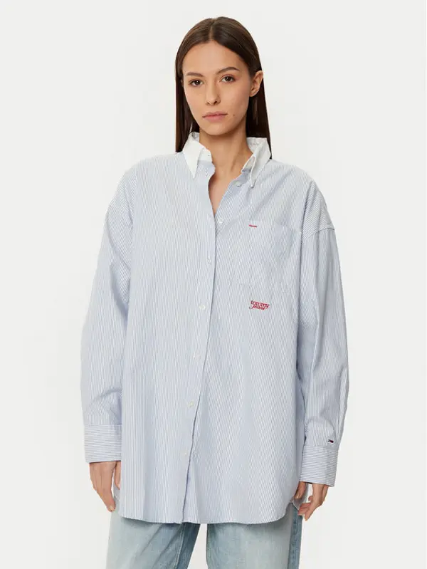 Tommy Jeans Tommy Jeans Košulja DW0DW20209 Plava Oversize