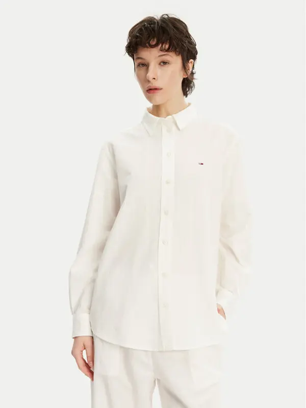 Tommy Jeans Tommy Jeans Košulja DW0DW20292 Écru Relaxed Fit