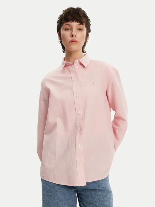 Tommy Jeans Tommy Jeans Košulja DW0DW20292 Ružičasta Relaxed Fit