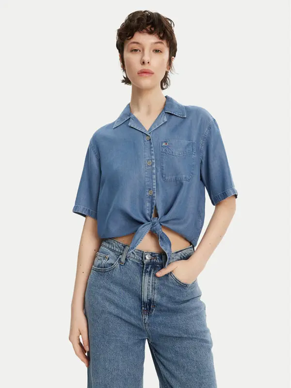 Tommy Jeans Tommy Jeans Košulja DW0DW20603 Plava Relaxed Fit