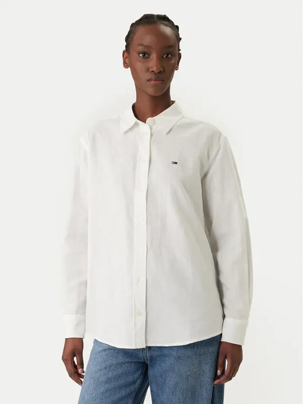 Tommy Jeans Tommy Jeans Košulja DW0DW22209 Bijela Relaxed Fit