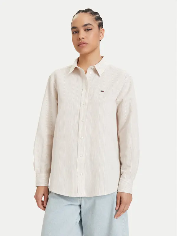 Tommy Jeans Tommy Jeans Košulja DW0DW22209 Svijetlo bež Relaxed Fit