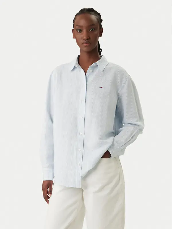 Tommy Jeans Tommy Jeans Košulja DW0DW22209 Svijetloplava Relaxed Fit