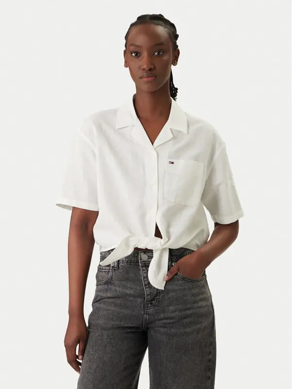 Tommy Jeans Tommy Jeans Košulja DW0DW22210 Bijela Relaxed Fit
