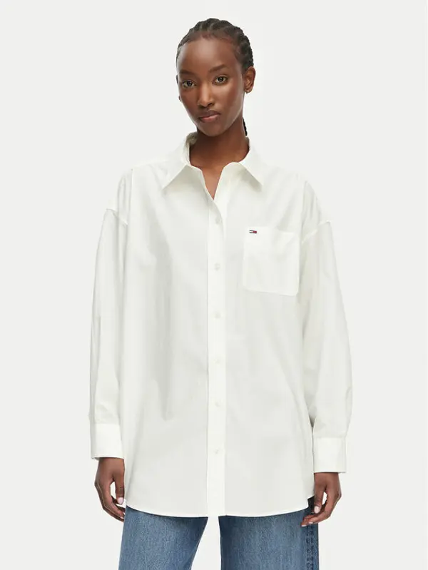 Tommy Jeans Tommy Jeans Košulja Essential DW0DW22936 Bijela Oversize