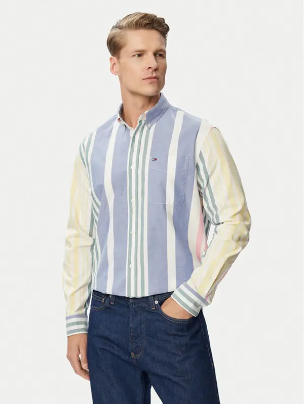 Tommy Jeans Tommy Jeans Košulja Oxford DM0DM23246 Šarena Relaxed Fit