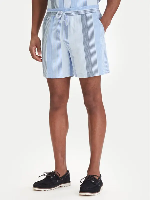 Tommy Jeans Tommy Jeans Kratke hlače Dobby Stripe DM0DM22830 Svijetloplava Relaxed Fit