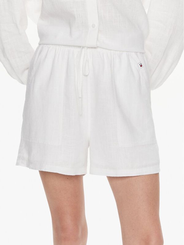 Tommy Jeans Tommy Jeans Kratke hlače DW0DW18334 Bijela Relaxed Fit