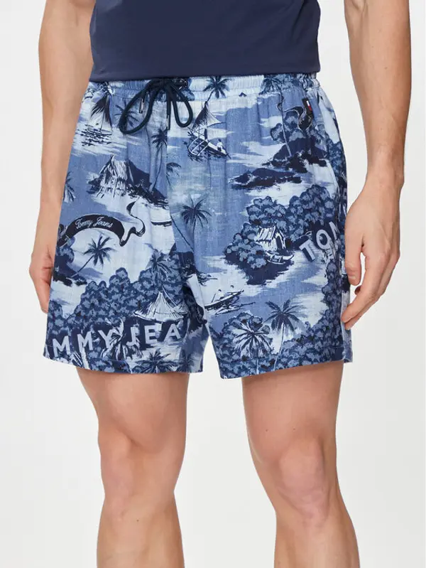 Tommy Jeans Tommy Jeans Kratke hlače Hawaiian DM0DM18807 Plava Regular Fit
