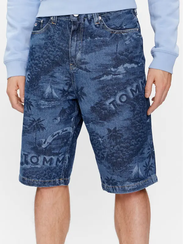 Tommy Jeans Tommy Jeans Kratke traperice Aiden DM0DM18787 Plava Baggy Fit