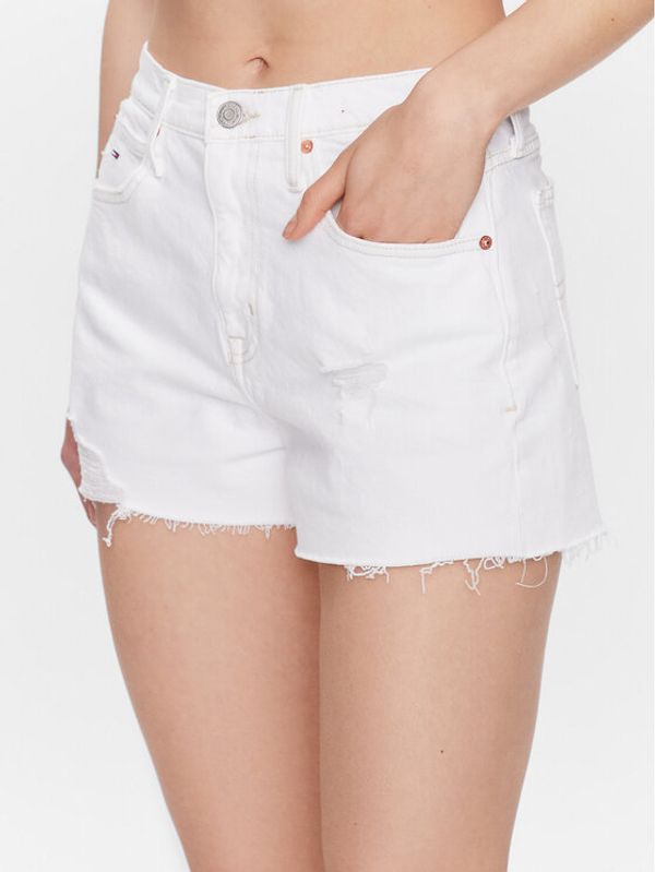 Tommy Jeans Tommy Jeans Kratke traperice DW0DW15611 Bijela Regular Fit