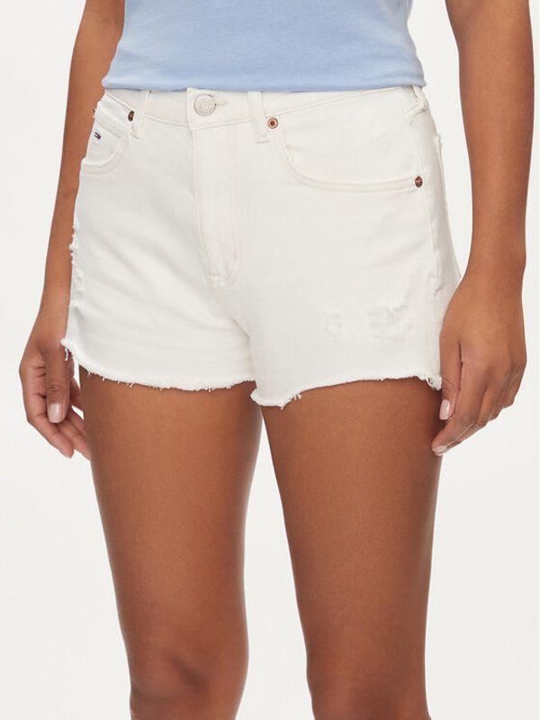 Tommy Jeans Tommy Jeans Kratke traperice DW0DW17643 Bijela Regular Fit