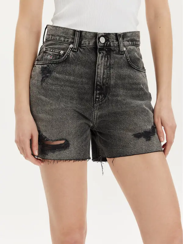 Tommy Jeans Tommy Jeans Kratke traperice DW0DW17652 Siva Mom Fit