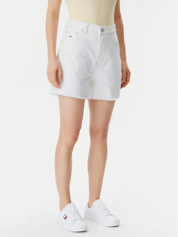 Tommy Jeans Tommy Jeans Kratke traperice DW0DW20093 Écru Mom Fit