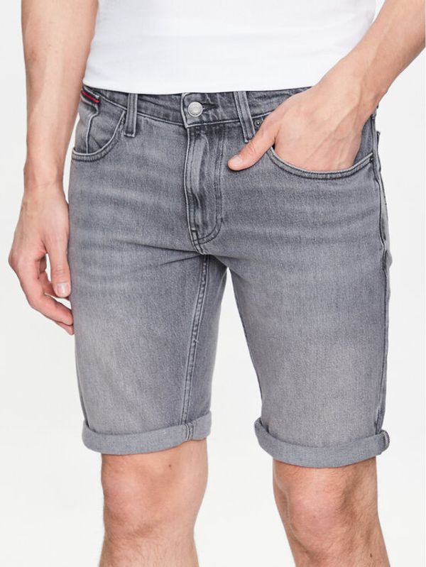 Tommy Jeans Tommy Jeans Kratke traperice Ronnie DM0DM16349 Siva Relaxed Fit
