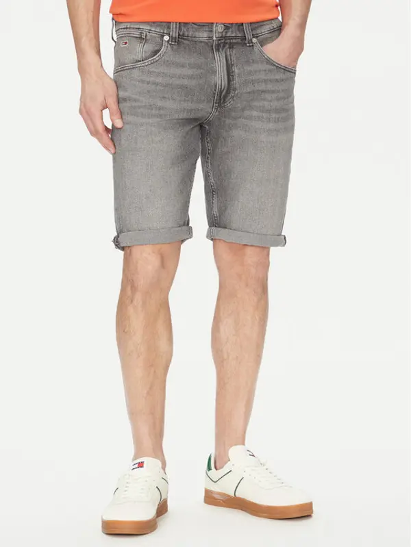 Tommy Jeans Tommy Jeans Kratke traperice Ronnie DM0DM20946 Siva Slim Fit