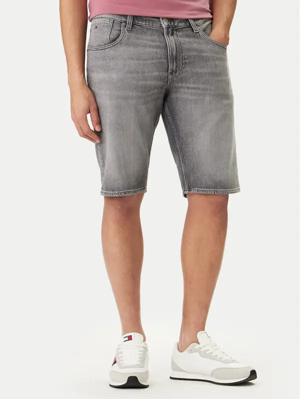 Tommy Jeans Tommy Jeans Kratke traperice Ronnie DM0DM22975 Siva Regular Fit