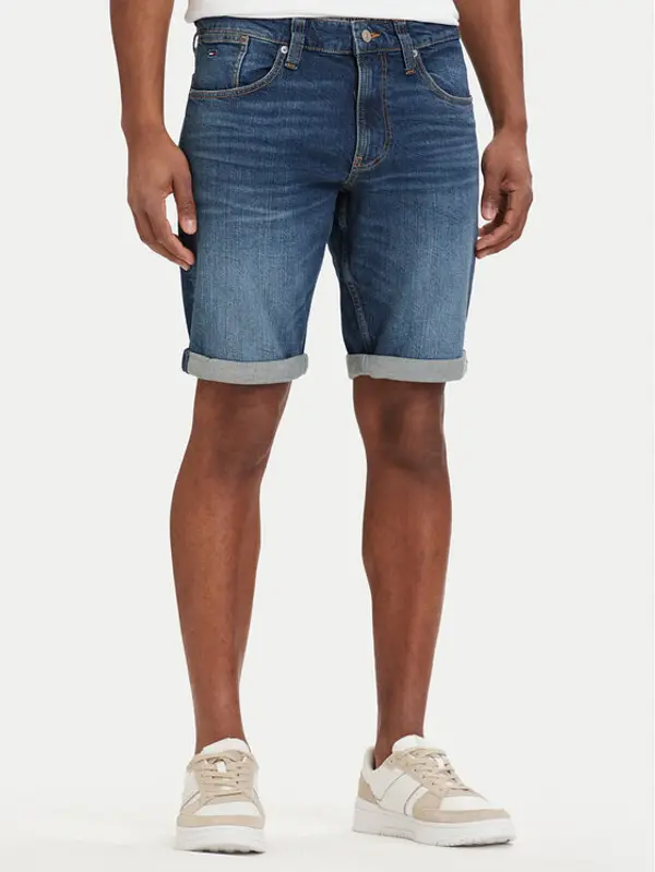 Tommy Jeans Tommy Jeans Kratke traperice Ronnie DM0DM22980 Tamnoplava Slim Fit
