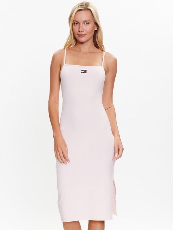 Tommy Jeans Tommy Jeans Ljetna haljina DW0DW15874 Ružičasta Slim Fit