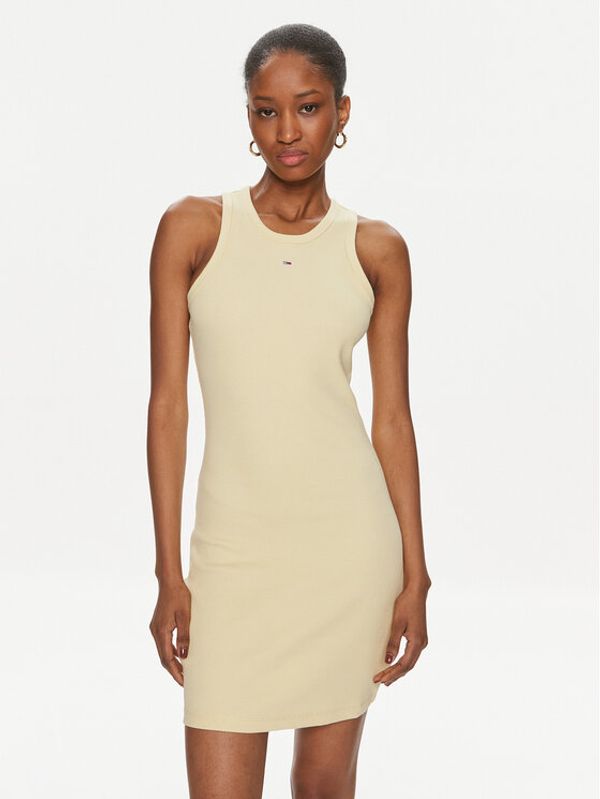 Tommy Jeans Tommy Jeans Ljetna haljina Essential DW0DW17406 Žuta Slim Fit